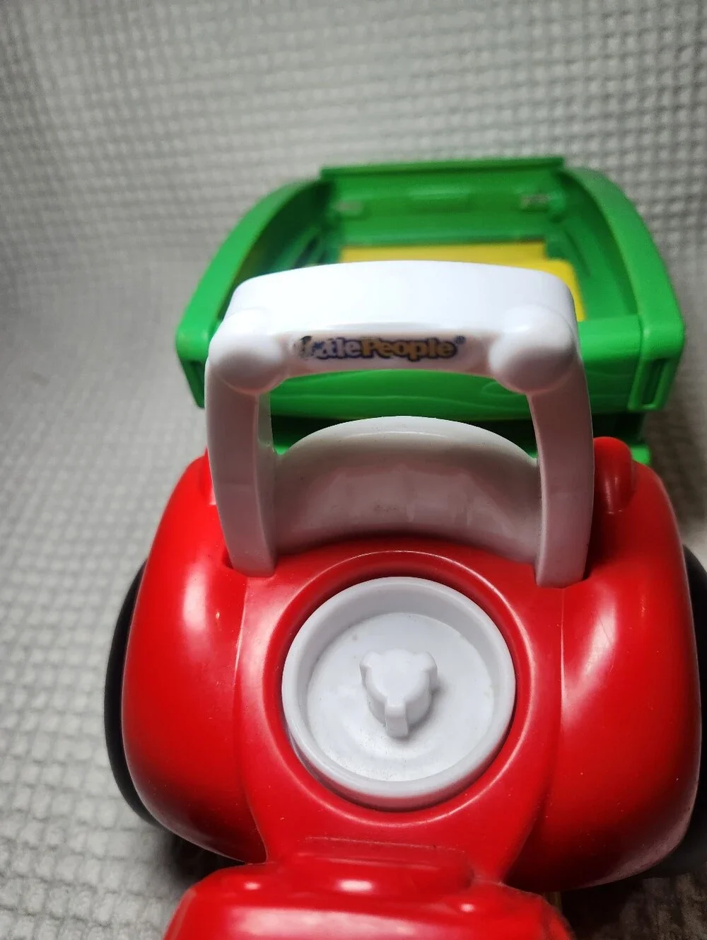 Kids Little People Toy Tractor with Green Trailer - Working 2013
